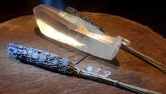 Lavandula Faery Wishing Wand with Clear Quartz Point