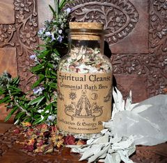 Spiritual Cleanse ~ Organic Botanical Bath Brew ~ Ceremonial Bath Soak for Purification & Energy Renewal ~ Esoteric Alchemy