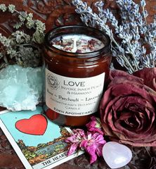 Invoke LOVE ~ Alchemy Botanical Candle ~ Pure Essential Oils of Rose ~ Lavender France & Patchouli
