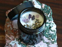 Amethyst & Lavender | Alchemy Candle ~ Sacred Space | Mental Clarity | Creativity | Protection | Psychic Awareness | Meditation.