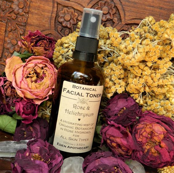Rose & Helichrysum | Immortelle ~ Herbal Alchemy Facial Elixir ~ Organic Botanical Facial Toner for Radiant Skin | Sacred Botanical Skincare