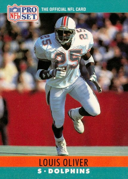 Louis Oliver - Dolphins #215 Score 1990 NFL Football Trading Card