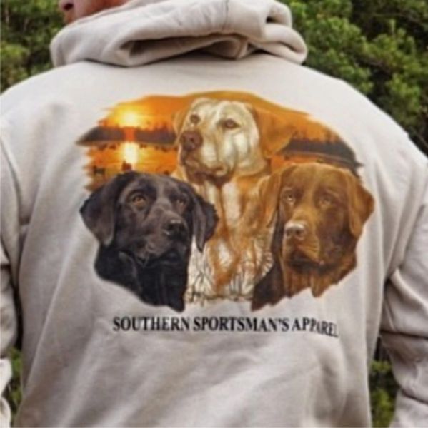 3 Labs Sunset Design on Ivory short sleeves, long sleeves, and hoodies.