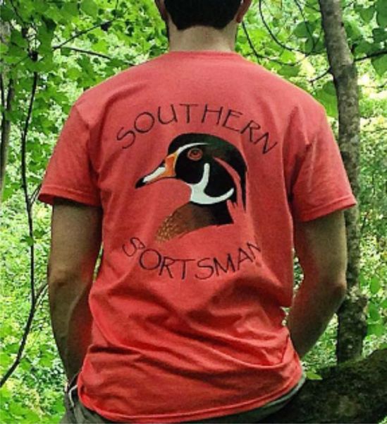 Wood Duck Coral Short Sleeve T shirt - Southern Sportsman's Apparel