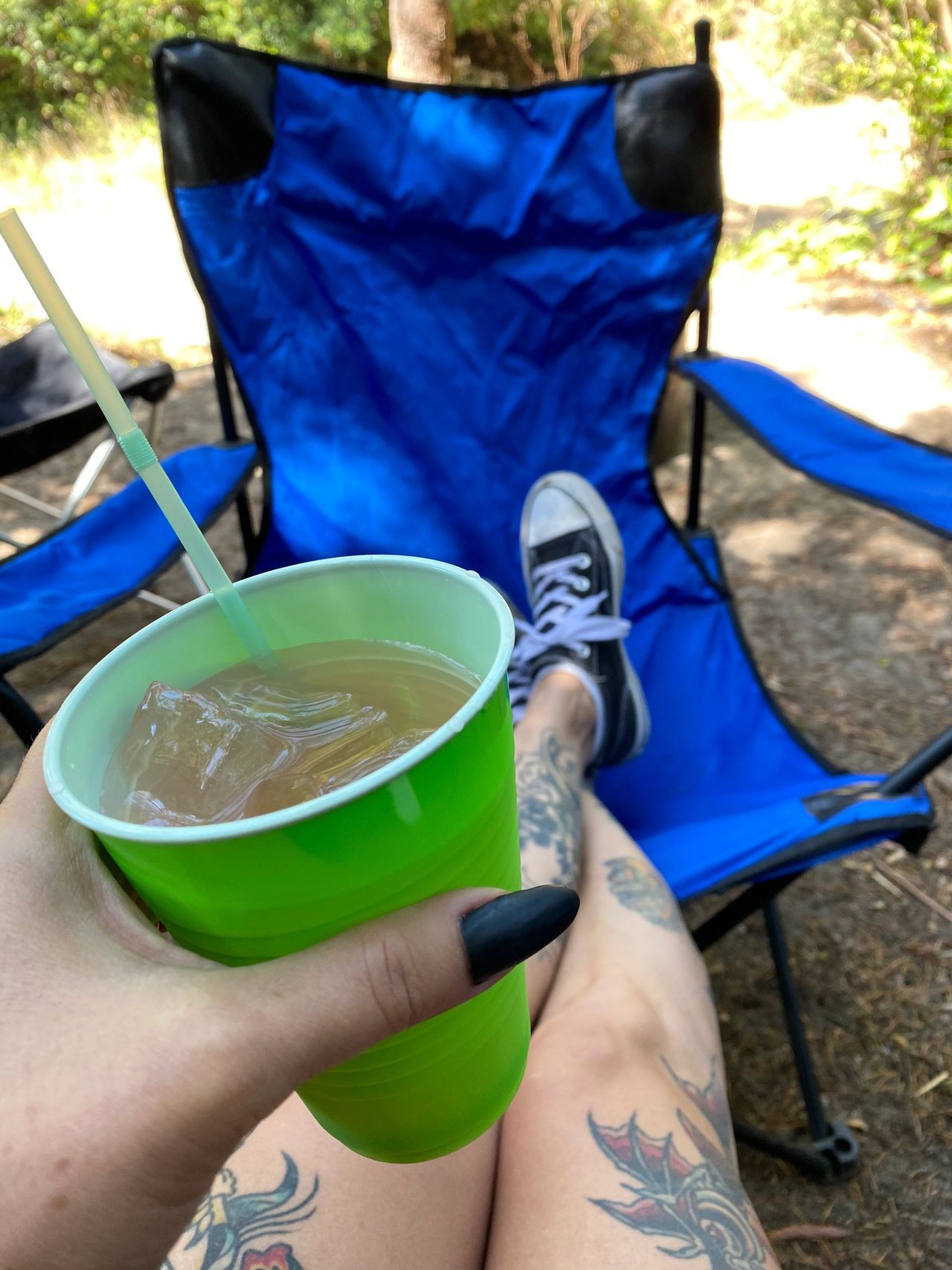 Rewarded with a Salty Dog cocktail for surviving the hike.