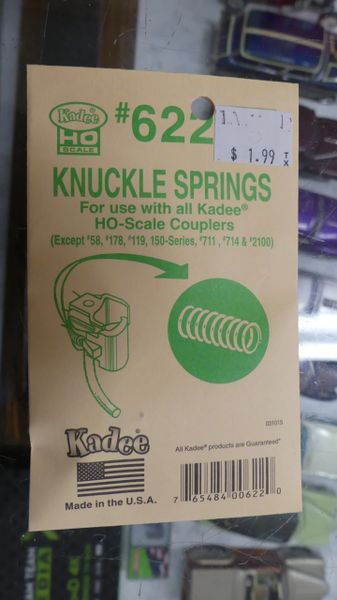 HO Scale Kadee #622 Replacement Knuckle Spring for Standard Head Couplers