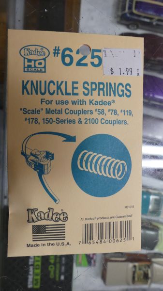 HO Scale Kadee #625 Replacement Knuckle Spring for Scale Head Couplers