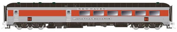 Rapido Ho Scale New Haven – McGinnis Scheme without skirts Stainless Steel Dining Car