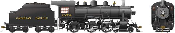 Rapido Ho Scale Canadian Pacific D10k 4-6-0 #1078 DCC Ready *Reservation*