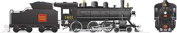 Rapido Ho Scale H-6-g Canadian National #1401 (4-6-0) DCC & Sound *Reservation*