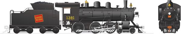 Rapido Ho Scale H-6-g Canadian National #1381 (4-6-0) DCC Ready *Reservation*