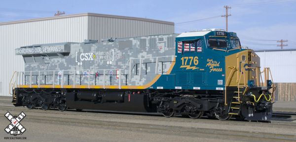 Scaletrains Rivet Counter Ho Scale ES44AH CSX "Honoring Veterans" Paint Scheme #1776 DCC Ready