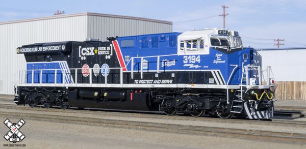 Scaletrains Rivet Counter Ho Scale ES44AH CSX "Honoring Law Enforcement" Paint Scheme #3194 DCC Ready