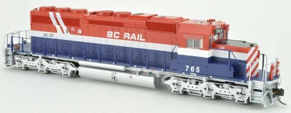 Bowser Ho Scale SD40-2 (3rd Release) BC Rail RWB Hockey DCC & Sound