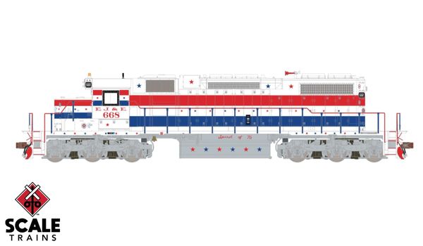 Scaletrains Rivet Counter HO Scale EMD SD38-2, Elgin Joliet and Eastern/Bicentennial #668 DCC Ready *Reservation*