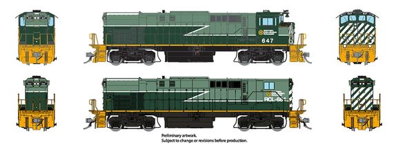 Rapido HO Scale MLW 420 British Columbia (Lightning Stripe) - A/B Set W/Ditchlights DCC Ready *Reservation*