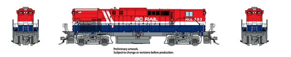 Rapido HO Scale MLW M420 BC Rail B Unit Hockey Stick (2) Locomotive Set DCC & Sound