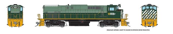 Rapido HO Scale MLW 420 British Columbia Railway(Two-Tone Stripe) W/Ditchlights #646 DCC Ready *Reservation*