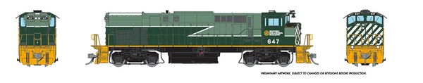 Rapido HO Scale MLW 420 British Columbia Railway(Lightning Stripe) W/Ditchlights #643 DCC & Sound *Reservation*
