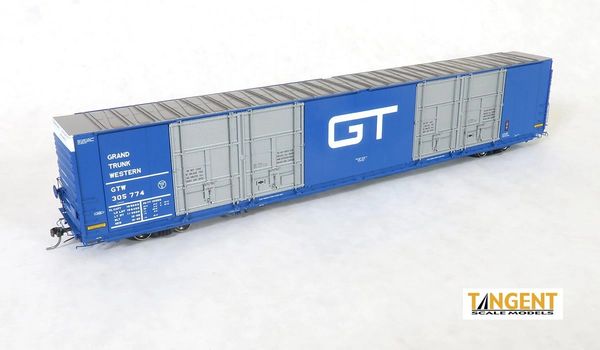 Tangent Scale Models Ho Scale GTW “Delivery 12-1969” Greenville 86′ Quad Door Box Car