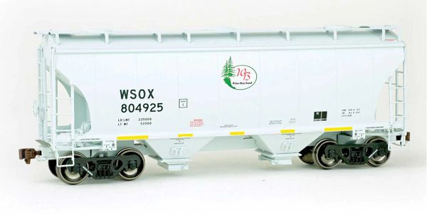 American Limited Models Ho Scale TrinityRail 3281 Cu.Ft. 2-Bay Covered Hopper First Union Rail WSOX
