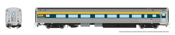 Rapido HO Scale Budd Coach Via Rail Hep 1 (Teal/Green) *Reservation*