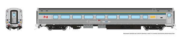 Rapido HO Scale Budd Coach Via Rail Hep 2 Coach (Canada Scheme) *Reservation*