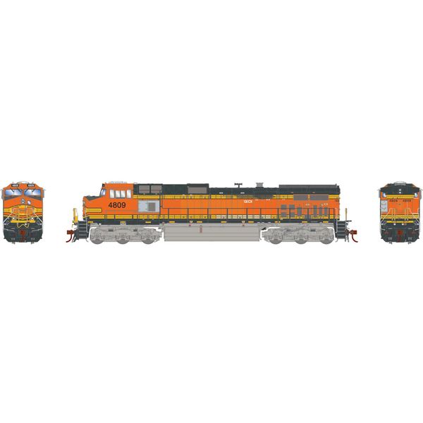 Athearn Genesis Ho Scale Dash 9 44cw Gecx Ex Bnsf 4809 Dcc And Sound