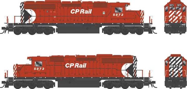 Bowser HO Scale SD40-2 CP Rail 8" Stripe 102" Nose Small Multimark W/Ditchlights DCC & Sound *Reservation*