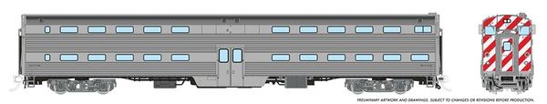Rapido HO Scale "Gallery" Commuter Cars Painted Un-numbered Coach *Reservation*
