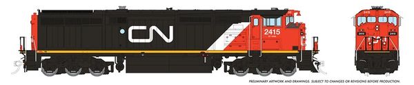 Rapido HO Scale Dash 8-40CM CN (Large Noodle) DCC Ready *Reservation*