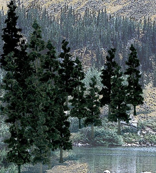 Woodland Scenics 4-6" Conifer Green Premium Trees 24/Pk