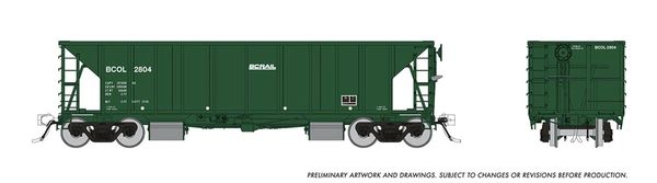 Rapido HO Scale NSC Ballast Hopper BC Rail / Late (Single Car) *Reservation*