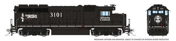 Rapido HO Scale EMD GP40R Illinois Central DCC & Sound *Reservation*