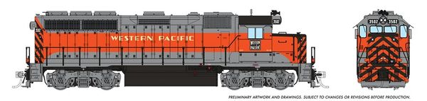 Rapido HO Scale EMD GP40 Western Pacific DCC & Sound *Reservation*