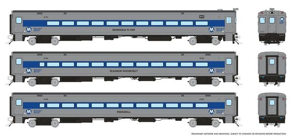 Rapido HO Scale Comet (3) Car Set New York Metro North (Delivery Scheme) *Reservation*