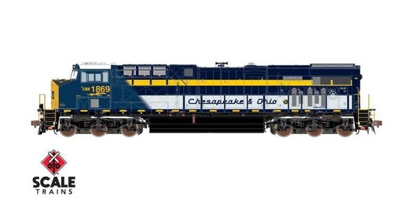 Scaletrains Rivet Counter Ho Scale ES44AH CSX Heritage (Chesapeake & Ohio) DCC Ready #1869