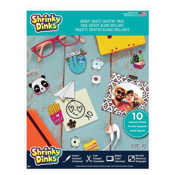 Shrinky Dinks Bright White (10) sheets per pack