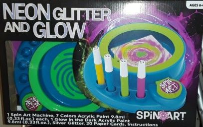 Natiional Science Industries Neon Glitter & Glow Spin Art