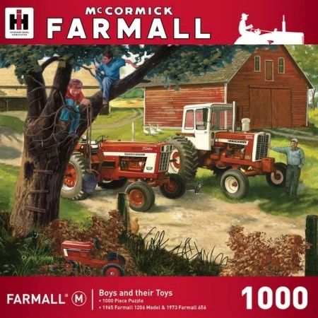 Master Pieces - Boys and Their Toys Tractors Farm Scene 1000 Piece Puzzle