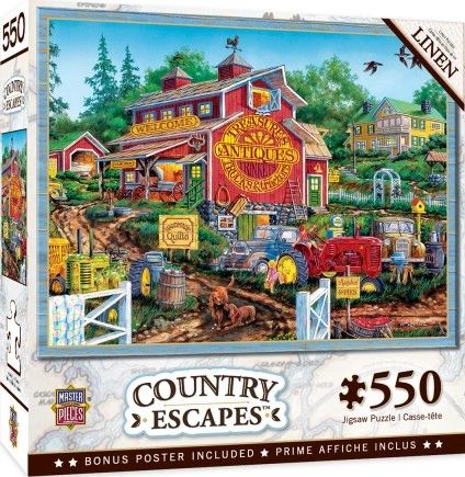 Master Pieces - Country Escapes: Antique Barn w/Trucks & Tractors 550 Piece Puzzle