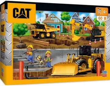 Master Pieces - Caterpillar: Construction Vehicles in My Neighborhood 60 Piece Puzzle