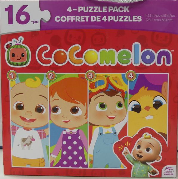 Spin Master - Cocomelon (4) Pack of 16pc Puzzles