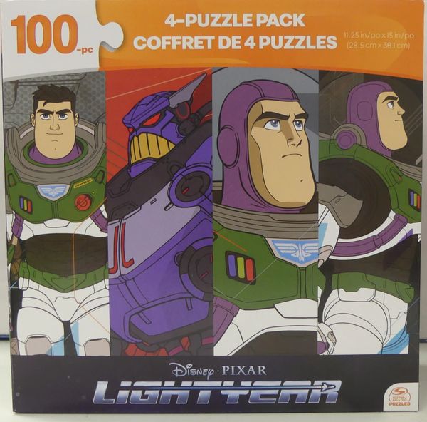 Spin Master - Disney's Lightyear (4) Pack of 100pc Puzzles