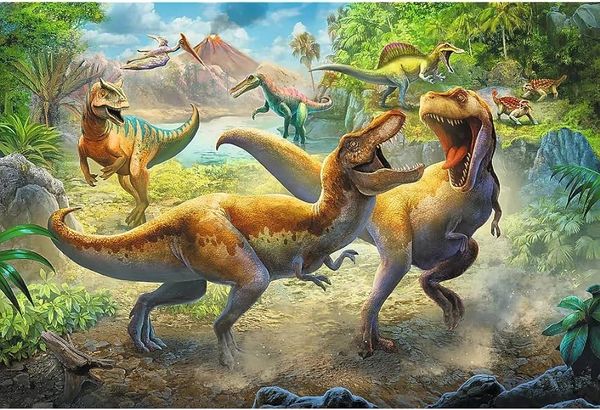 Trefl- Fighting Tyrannosaurs 160 Pc Puzzle