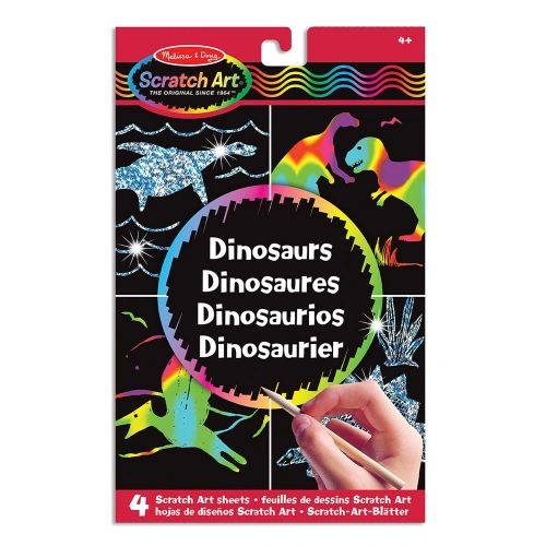 Melissa & Doug Scratch Magic Draw & Learn Dinosaur