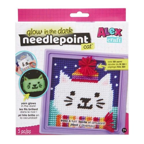 ALEX Crafts Glow-In-The-Dark Needlepoint Cat