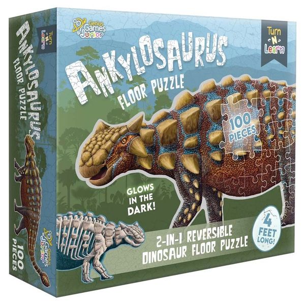 Genius Games - Ankylosaurus 100 Piece (2 Sided) Floor Puzzle