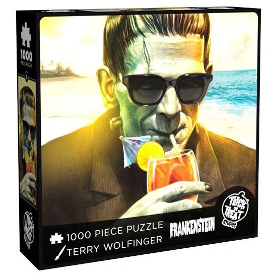 Trick Or Treat Studios-Frankenstein on the Beach 1000 Piece Puzzle