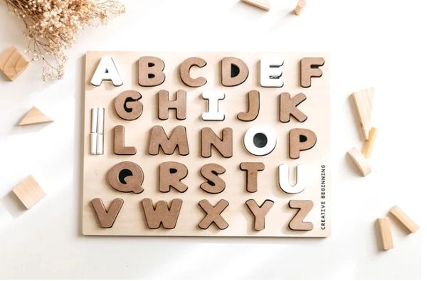 Creative Beginning - PUZZLE/TRACER - UPPERCASE ALPHABET CHALKBOARD